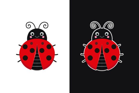Cute Cartoon Ladybug Illustration – A Versatile Graphics & Illustration Asset for Sellers