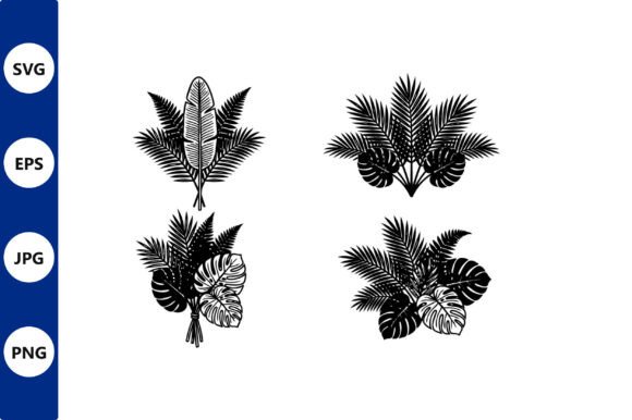 h1Tropical Plant Silhouettes Bundle – Clean Graphics for Botanical Illustrations and Digital Products/h1