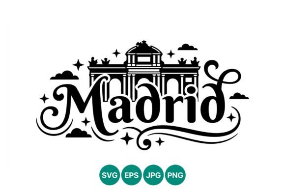Madrid Gate Calligraphic Lettering: Elegant Graphics for Blog & Editorial Design