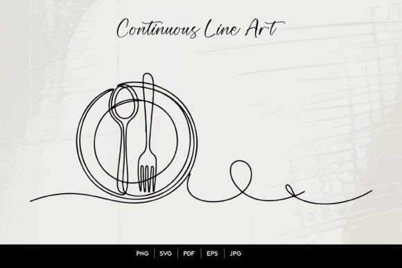 Minimal Plate Cutlery Line Art Design – A Designer’s Review for Real Client Projects