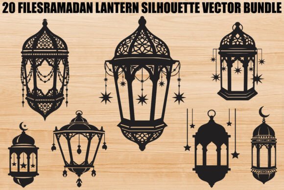 Ramadan Lantern Silhouette Bundle – Graphics & Illustrations for Festive Branding