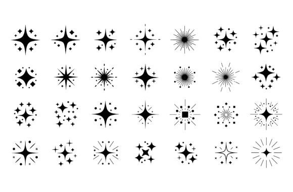 Sparkle Starburst SVG Bundle: Elegant Graphics for Editorial & Web Design