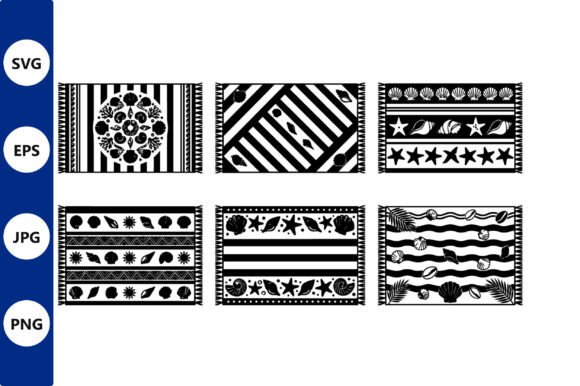 Vector Pattern Set with Shell Motifs and Graphics for Sophisticated Branding and Illustrations
